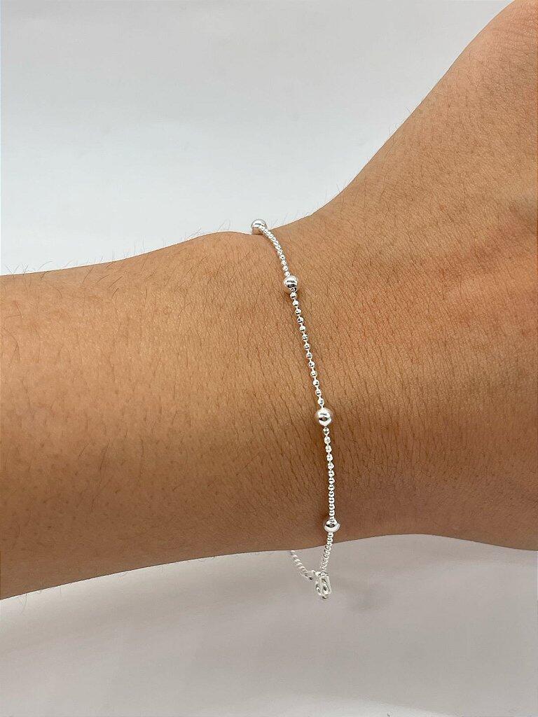 Pulseira 001 Diamantada com bolinhas