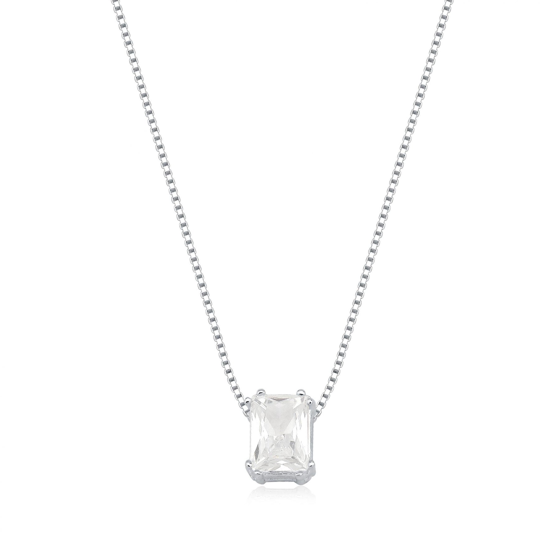 Colar 020 retangular cristal