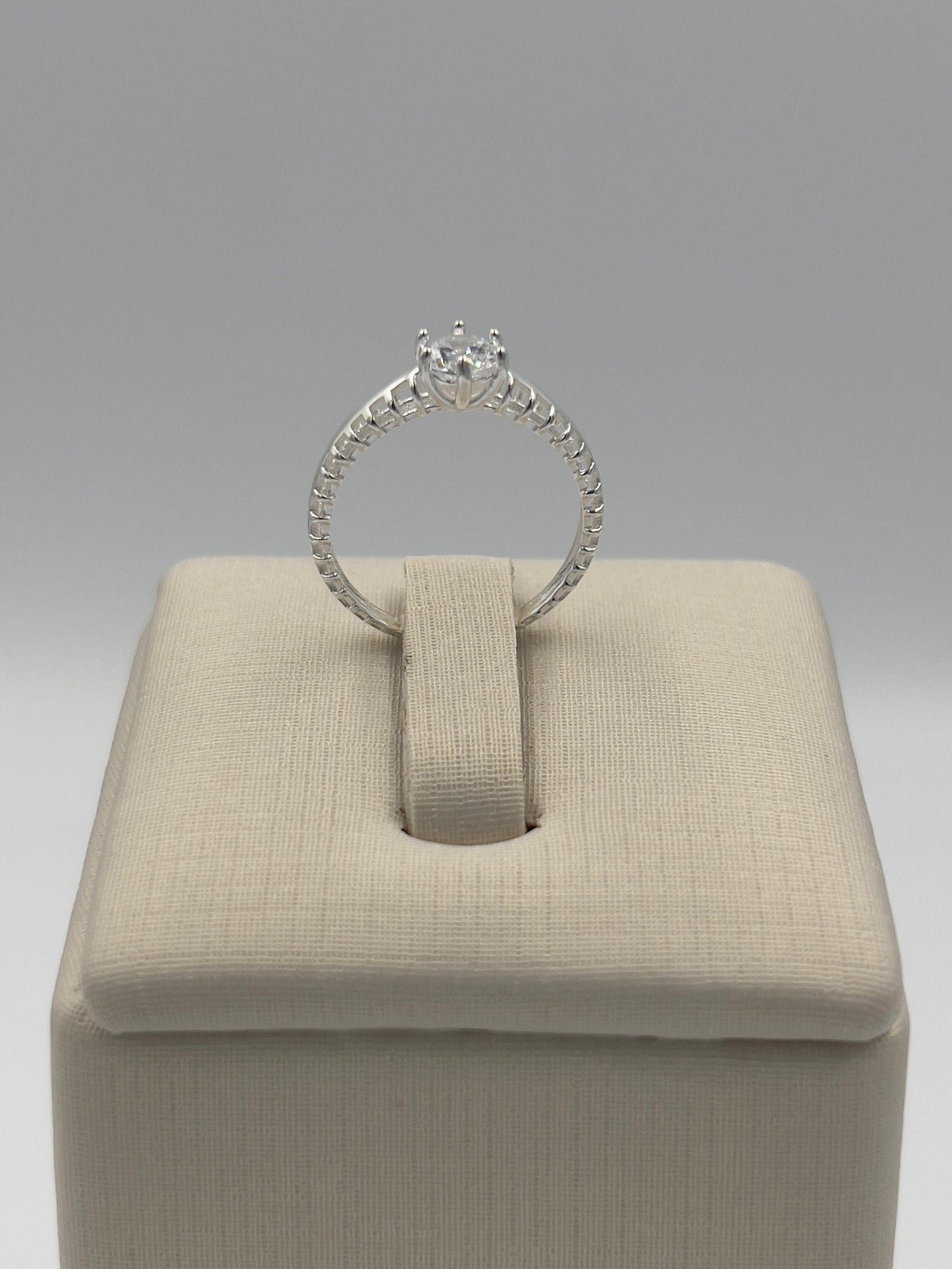 Anel 0015 pedestal pedra cristal