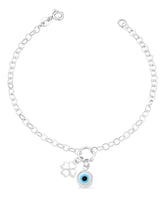 Pulseira 017 trevo olho grego