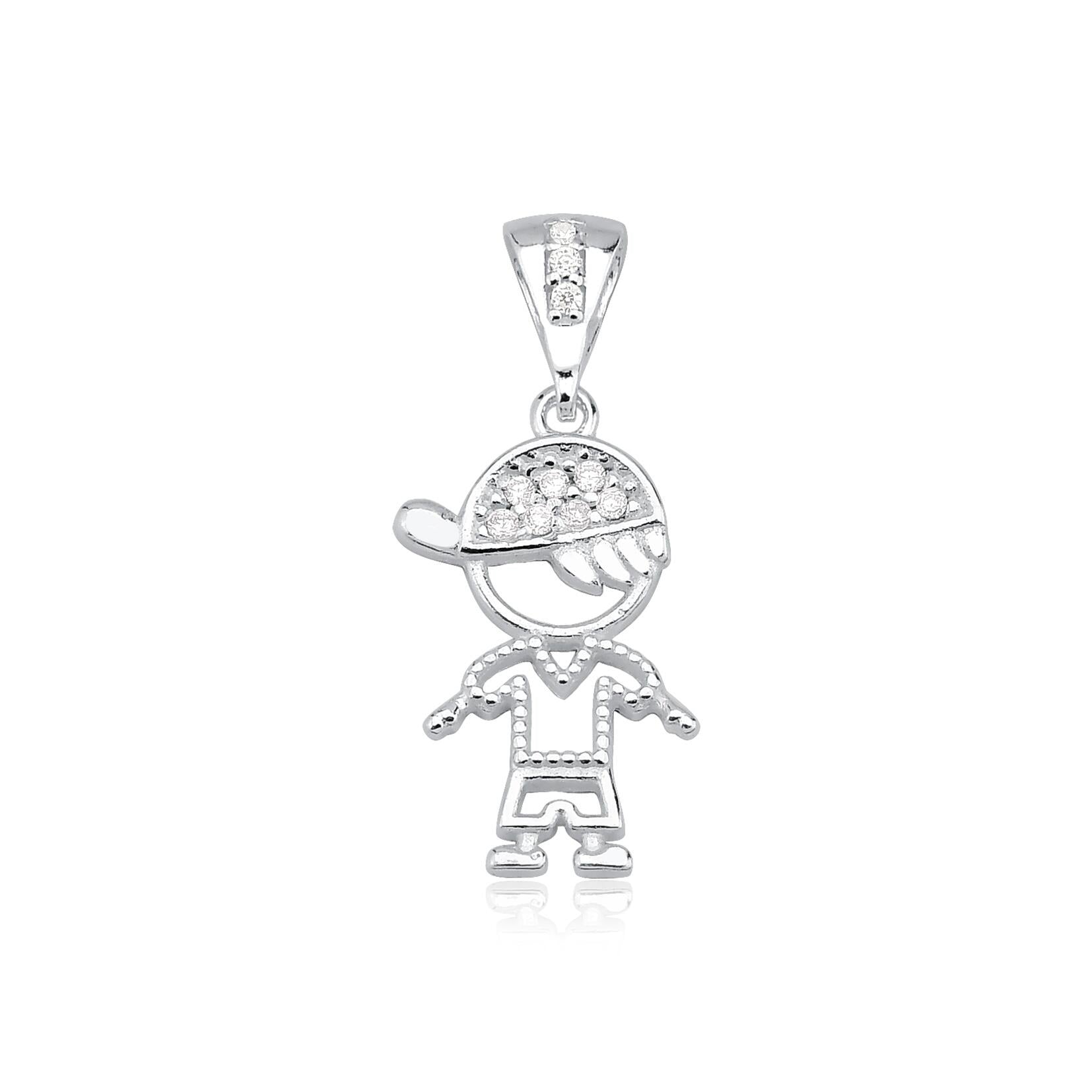 Pingente 003 menino bone cristal