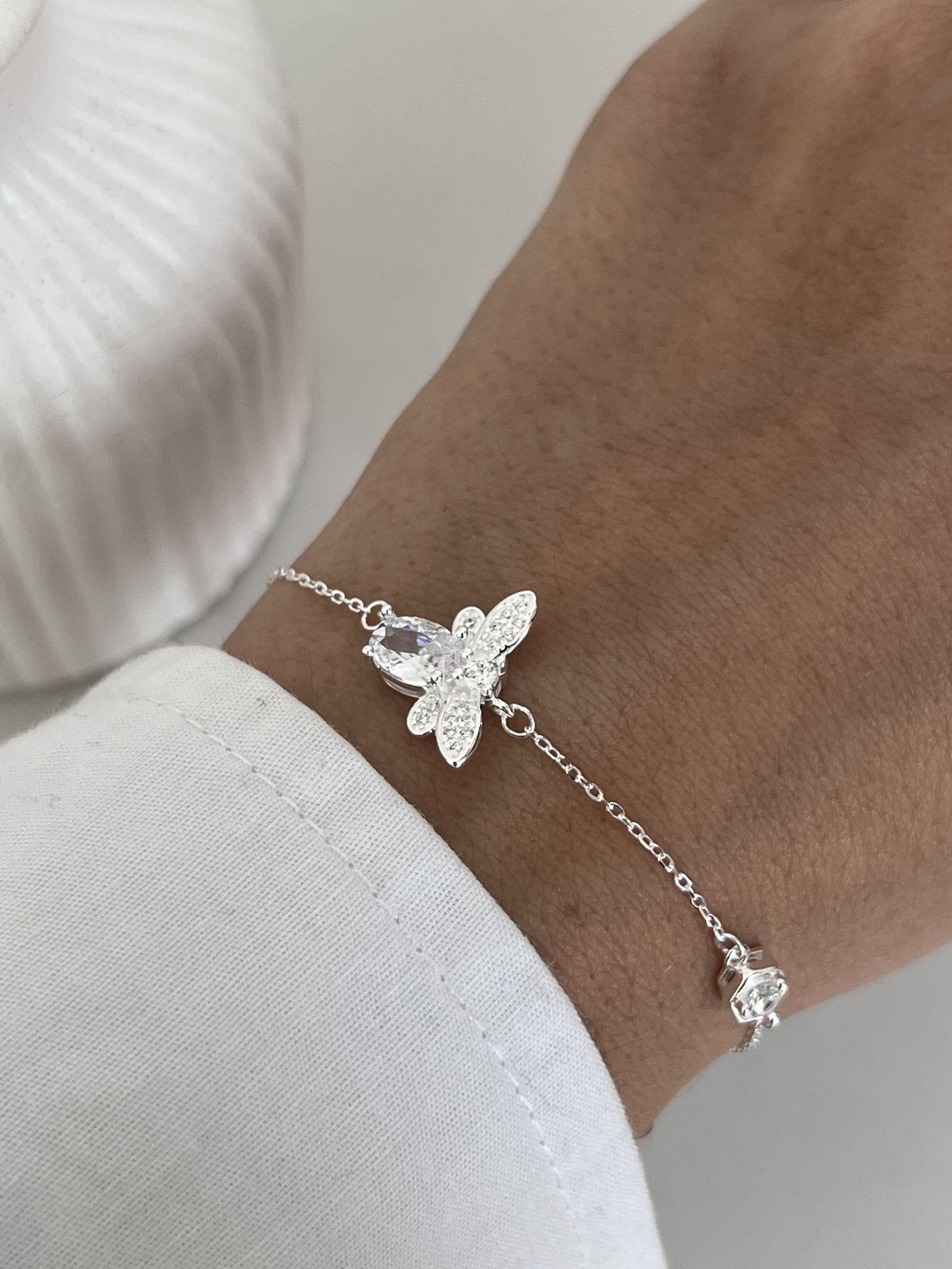 Pulseira 009 abelha cristal