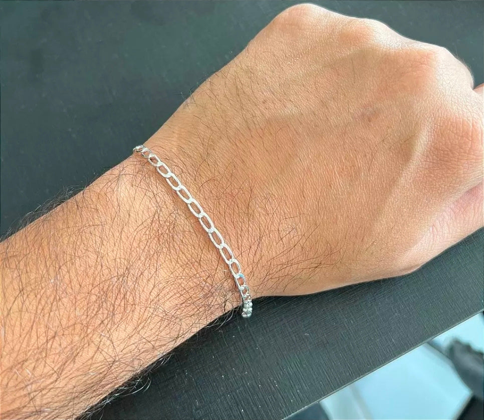 Pulseira 0036 masculina grumet longa 3mm