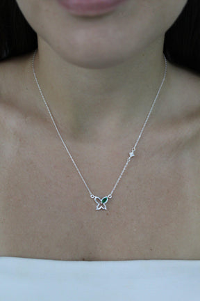 Colar 040 borboleta esmeralda