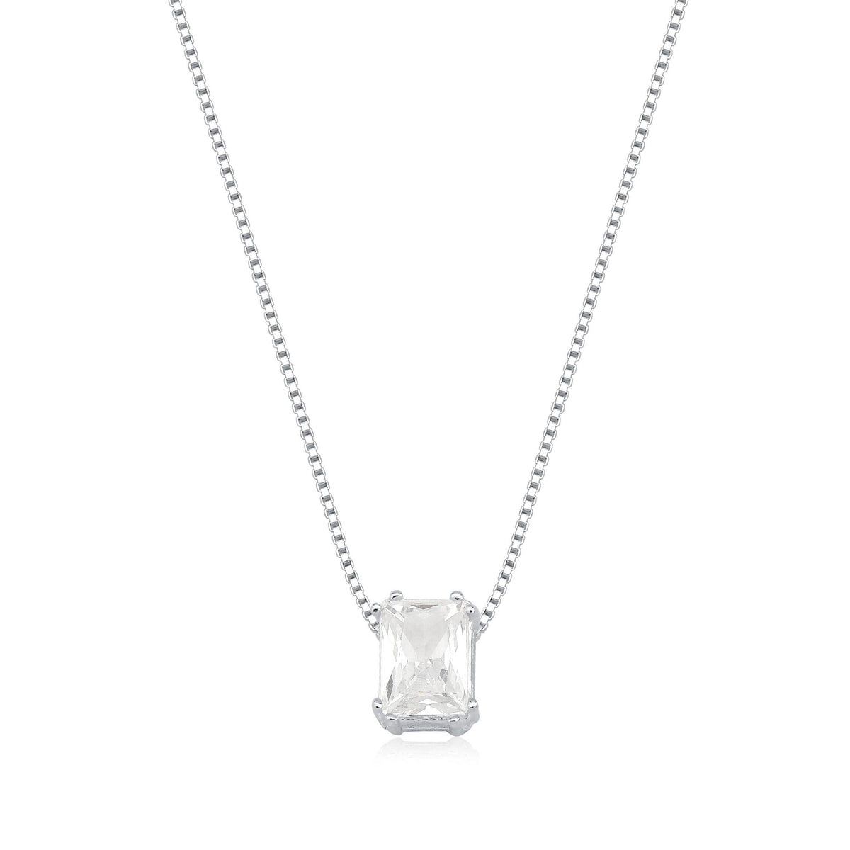 Colar 020 retangular cristal