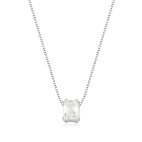Colar 020 retangular cristal