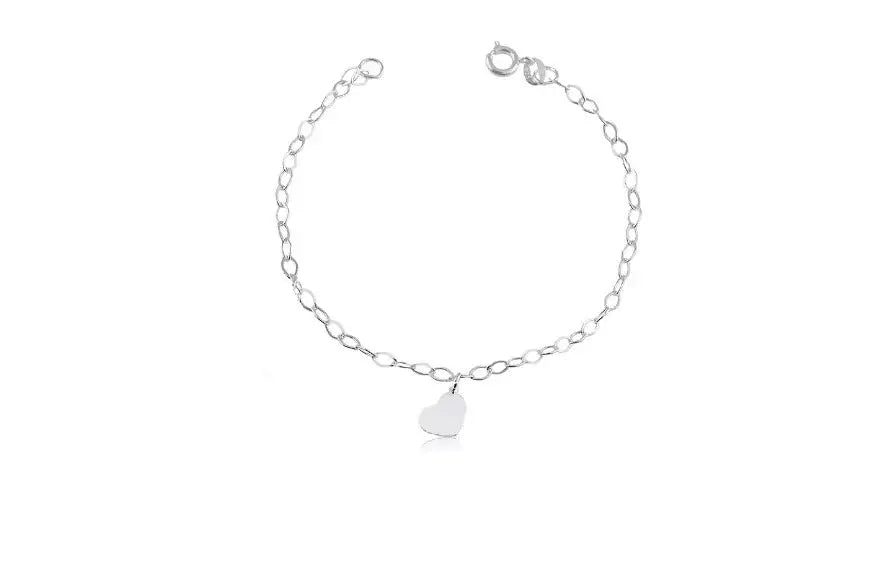 Pulseira 005 Infantil 12 cm coração chapinha
