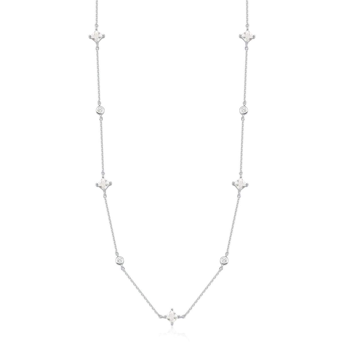 Colar 039 quadrados cristal