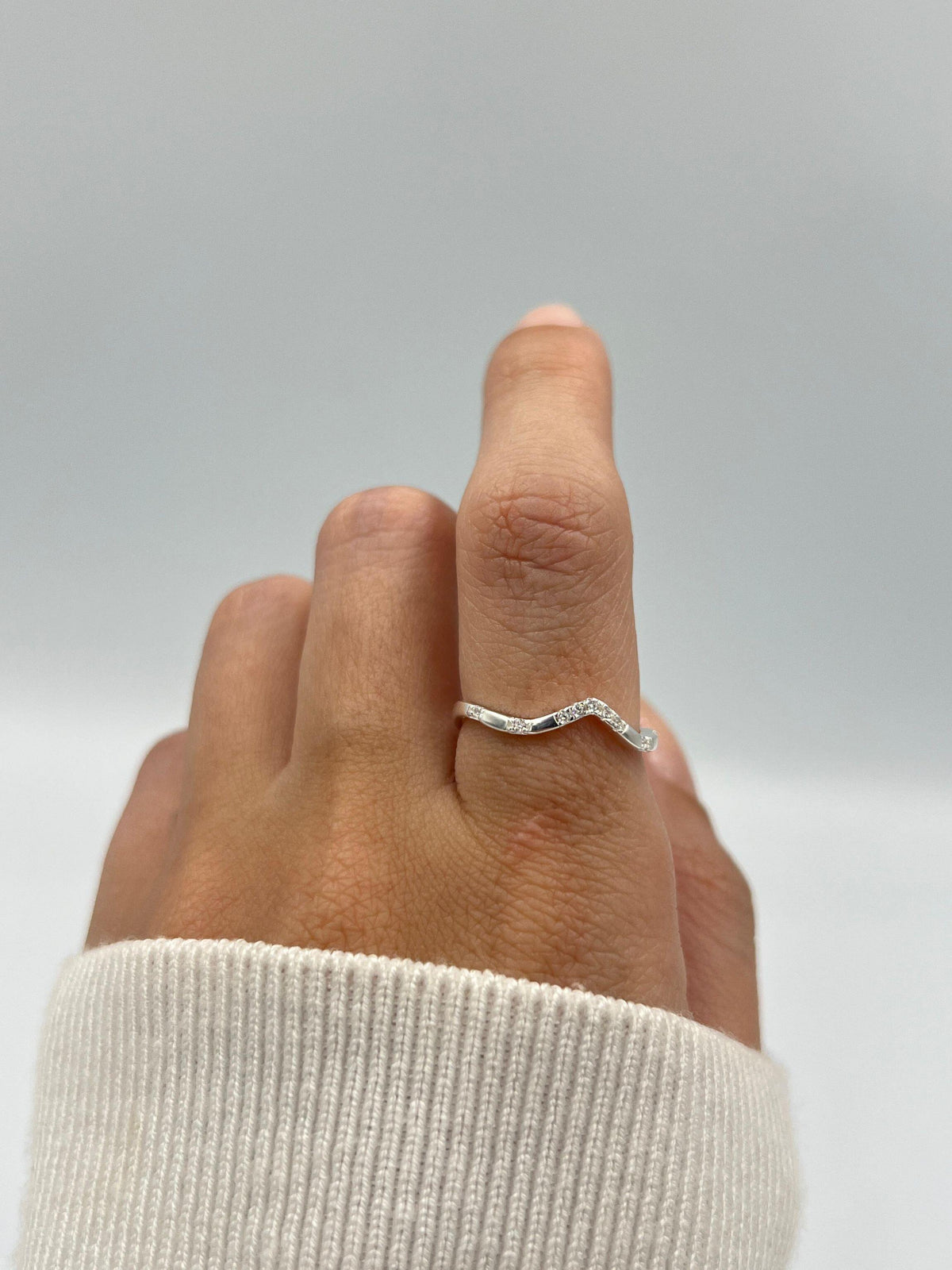 Anel 0038 wave zircônia
