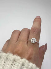 Anel 0040 pedra cristal