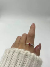 Anel 0041 Fúcsia Pedra Retangular