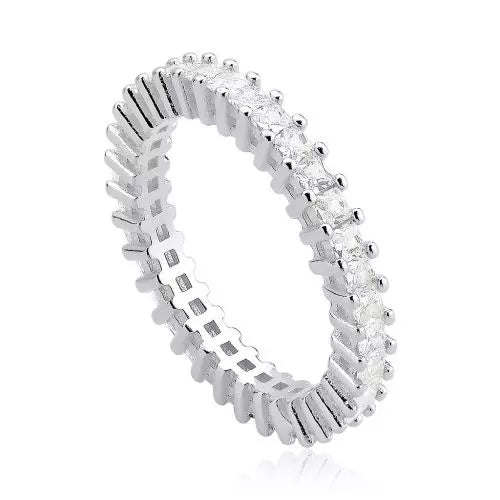 Anel 0028 Eternity zircônias