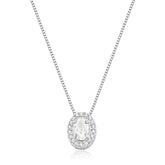 Colar 019 oval cristal 45cm