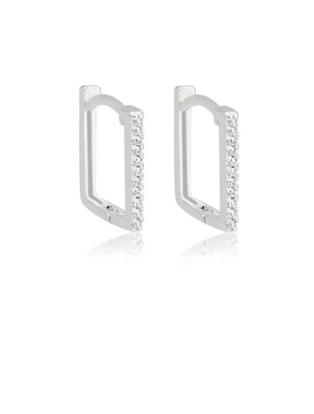 Brinco 0032 Argola retangular geometric