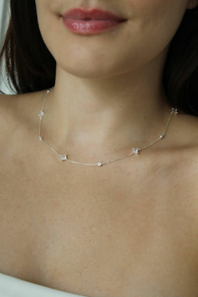 Colar 039 quadrados cristal