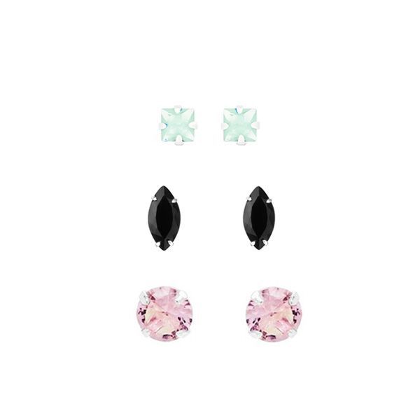 Brinco 0052 Trio Ponto de Luz Zirconias
