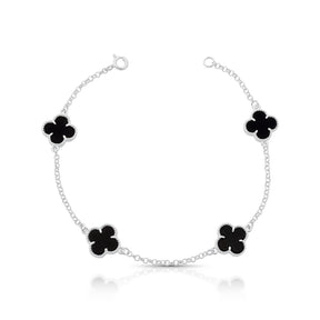 Pulseira 019 cleef black pingentes
