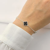 Pulseira 019 cleef black pingentes