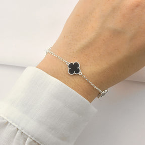 Pulseira 019 cleef black pingentes