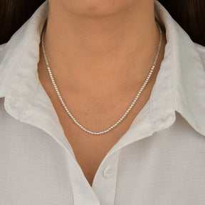 Colar 040 corrente 40cm bolinhas 3mm