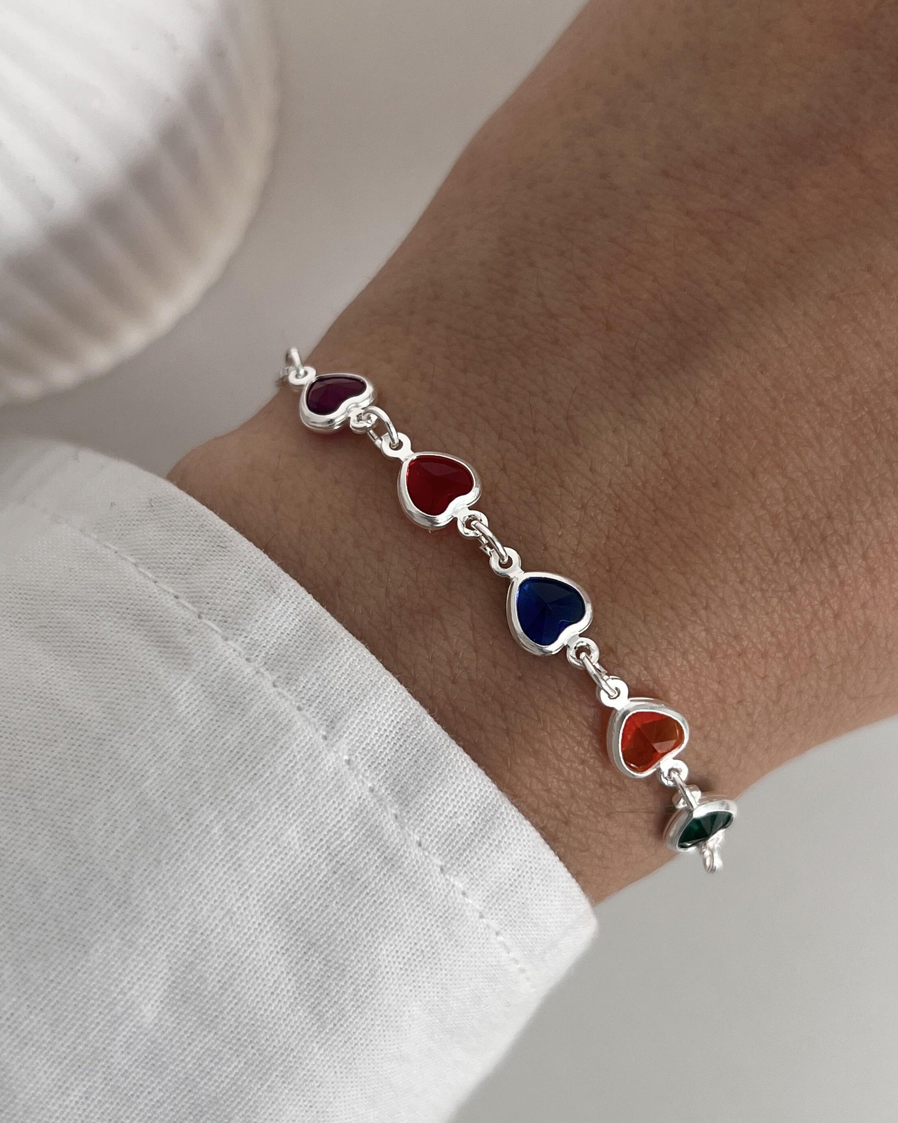 Pulseira 004 coração colorido