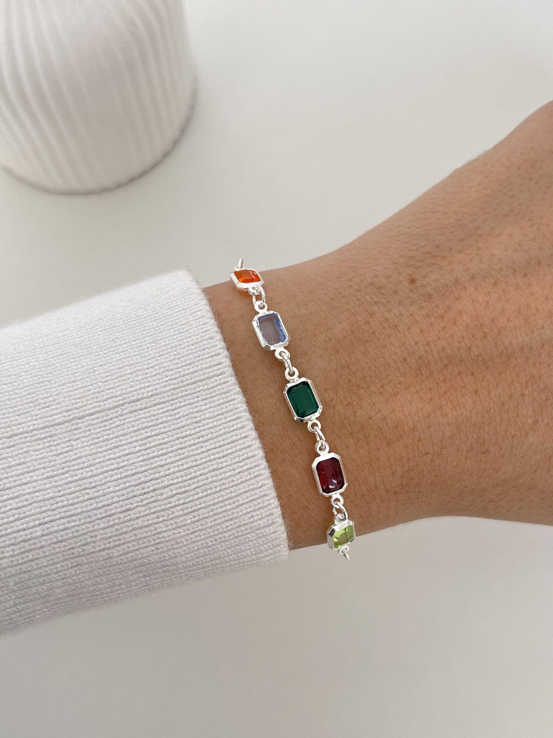 Pulseira 005 cinco Pedras coloridas